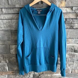 Wet Seal V-Neck Blue Hoodie Size S‎